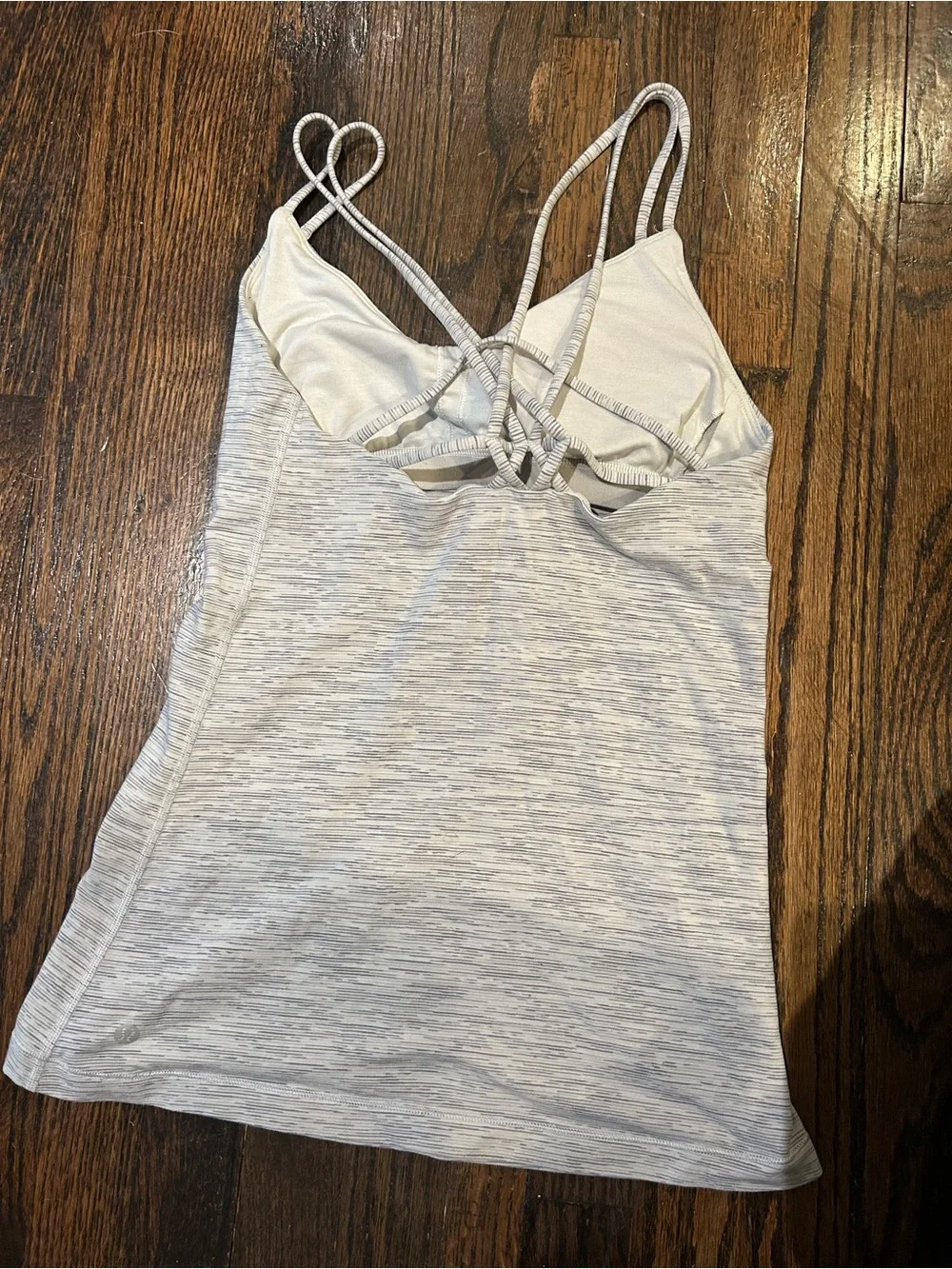 Lululemon Create Your Calm Heather Gray Strappy Back Women’s Tank Top (size 6)
